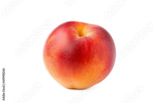 Fresh Peach isolated on transparent background, ripe tropical natural fruit concept, Healthy food with high of vitamin and minerals. Freshness of juicy fruit.