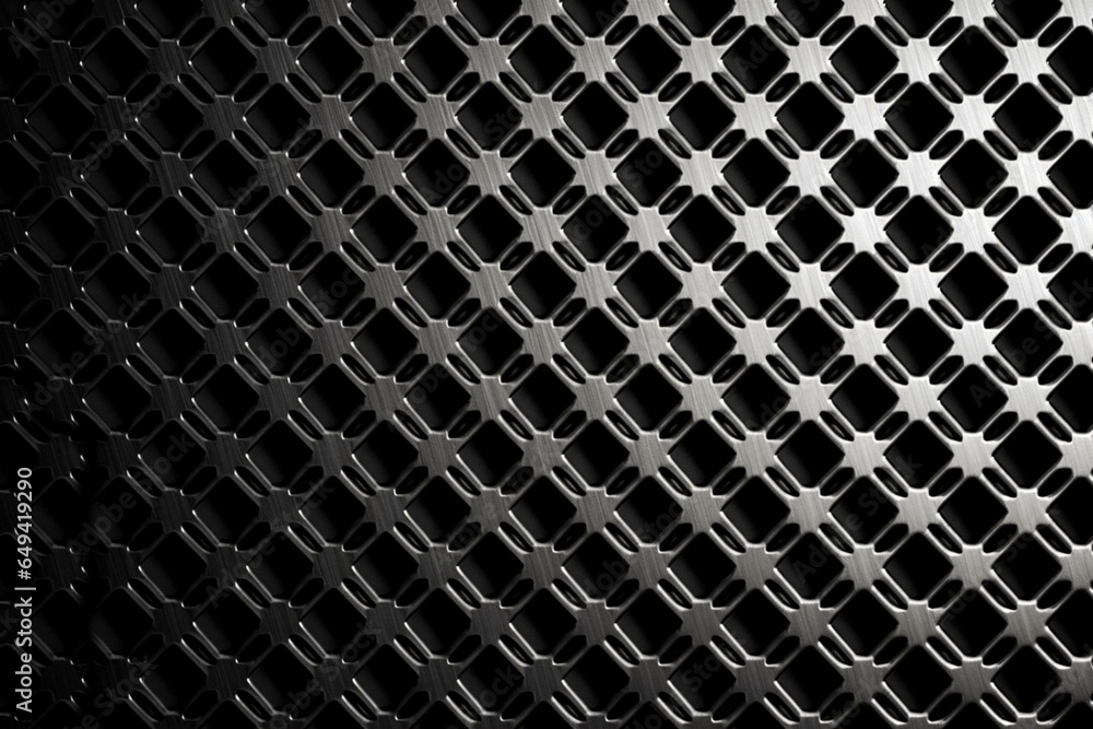 Background with metal grid pattern. Generative AI