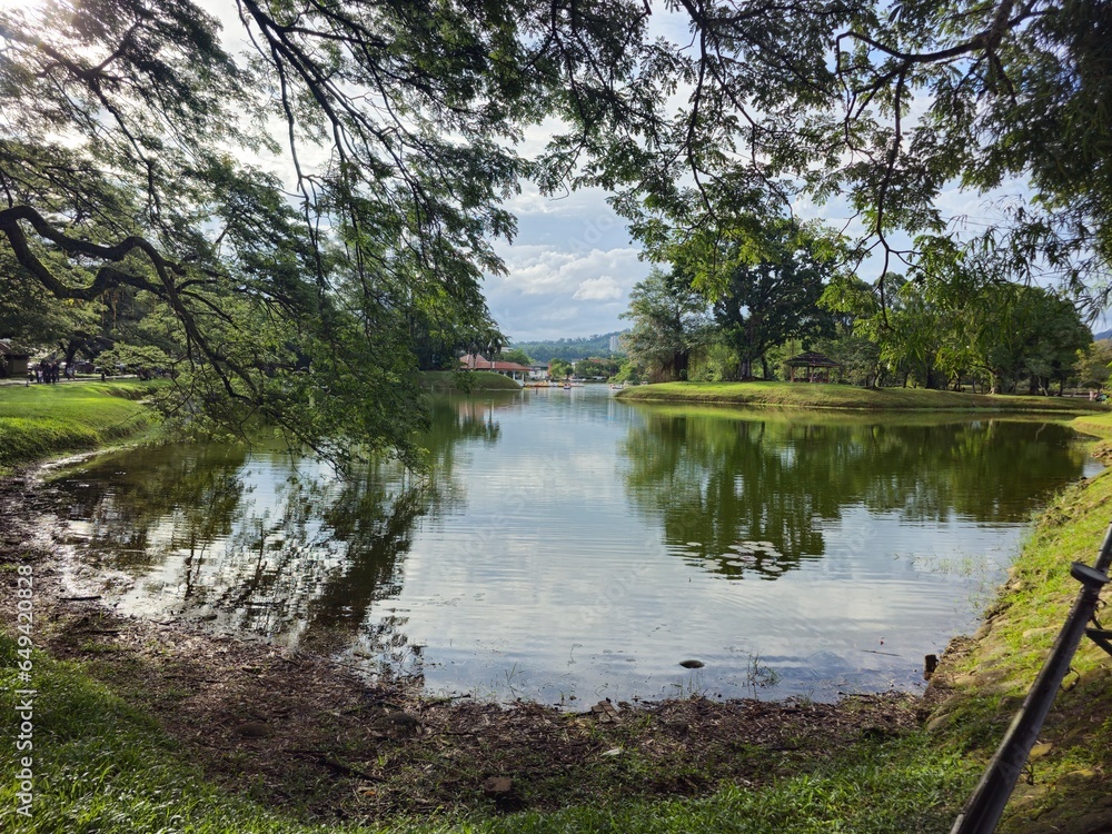 a beautiful and calm at taiping lake garden perak malaysia