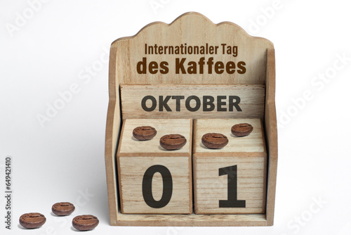 1. Oktober internationaler Tag des Kaffees photo