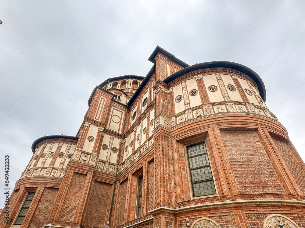 Milan, Italy - July 14, 2023: Exteriors of the Museo del Cenacolo Vinciano in Milan, home of Leonard DaVinci's 