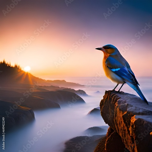 blue bird on a branch