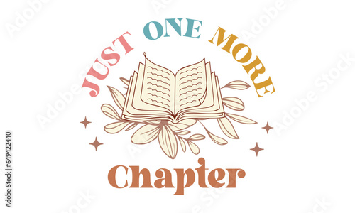 just One More Chapter Retro craft SVG Design.