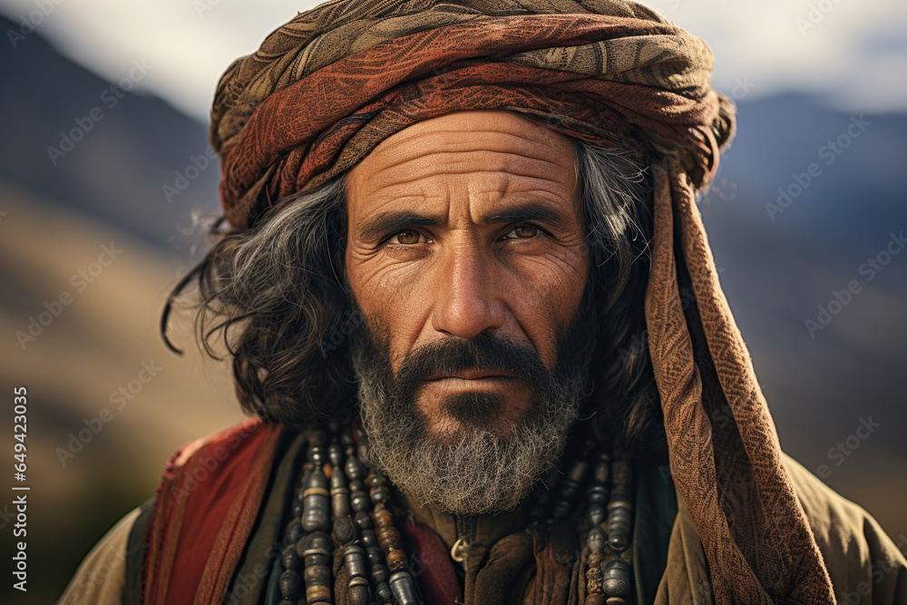 Portrait Of A Traditional Old Berber Man In The Desert. Portrait Of A Traditional Old Berber Man In The Desert.