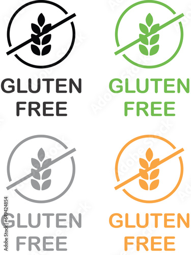 Isolated gluten free icon sign vector design.