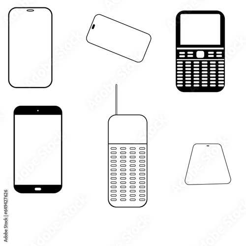 mobile phone icon vector line art mobile icon