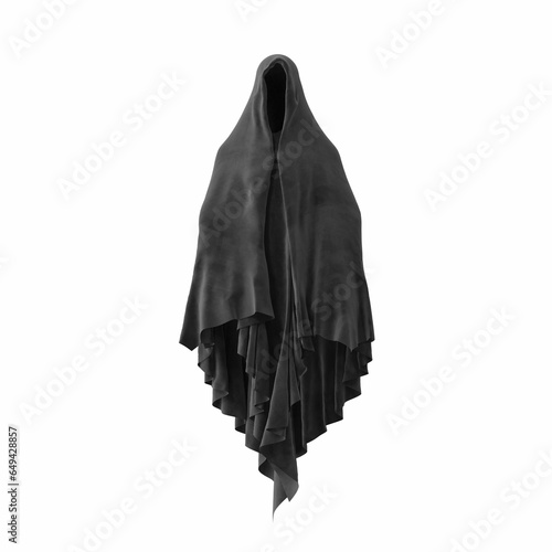 Billede på lærred Halloween scary ghos dementor character isolated on white background