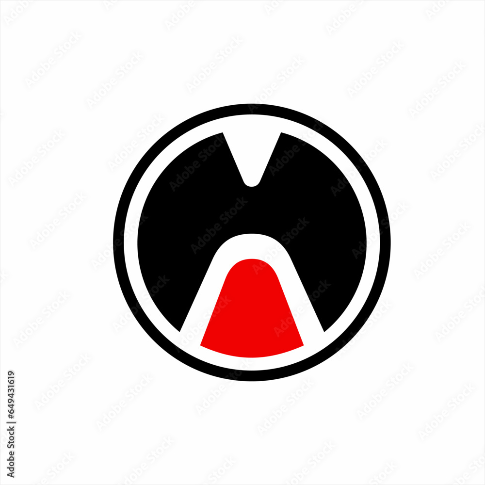 Abstract steering wheel logo design with letter A. Abstract steering wheel logo design with letter A.