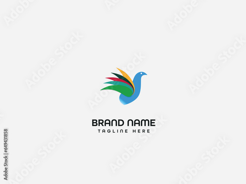 Bird letter business branding logo design