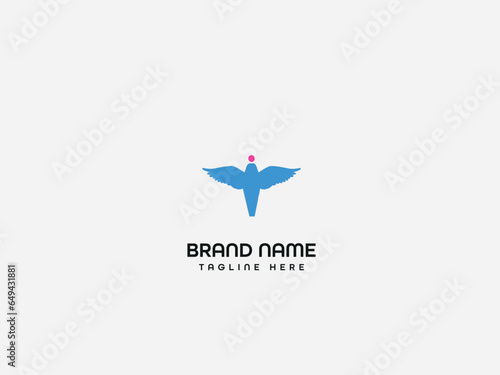 Bird letter business branding logo design