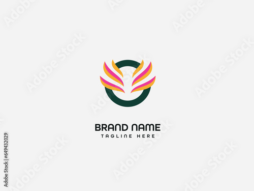 Bird letter business branding logo design