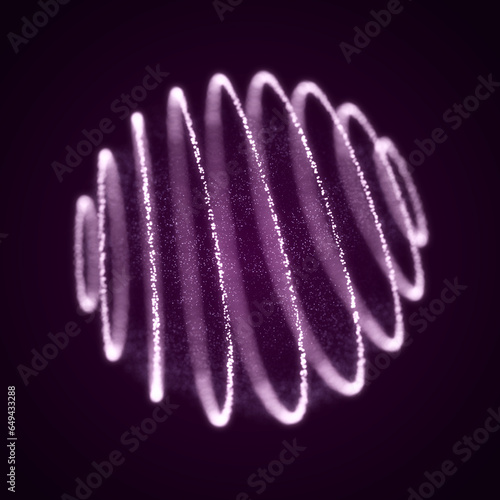 Abstract style sphere connection. Mesh structure with space and particle galaxy. Global digital futuristic technology, big data. 3D rendering.