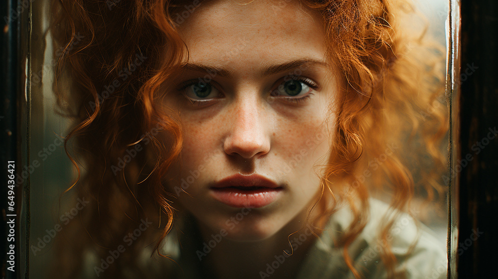close up portrait of young beautiful woman with wet wet hair. girl with wet makeup and wet hair close up portrait of young beautiful woman with wet wet hair. girl with wet makeup and wet hair
