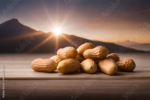 Peanuts in the sunrise