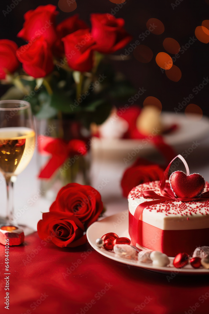 chocolates in the form of hearts. red texture for valentine's day. holiday and love. holiday background. roses, gift chocolates in the form of hearts. red texture for valentine's day. holiday and love. holiday background. roses, gift