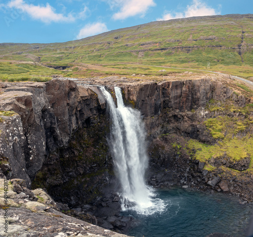 Gufufoss Waterfall  Sey  isfj  r  ur   East Fjords  Eastern Iceland