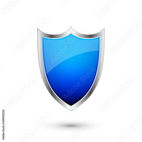 Vintage heraldic 3d shield icon with shiny metal frame. Blue protection, security and defence symbol. Medieval design element. Vector illustration Free Download Vintage heraldic 3d shield icon with shiny metal frame. Blue protection, security and defence symbol. Medieval design element. Vector illustration - GFXLoad