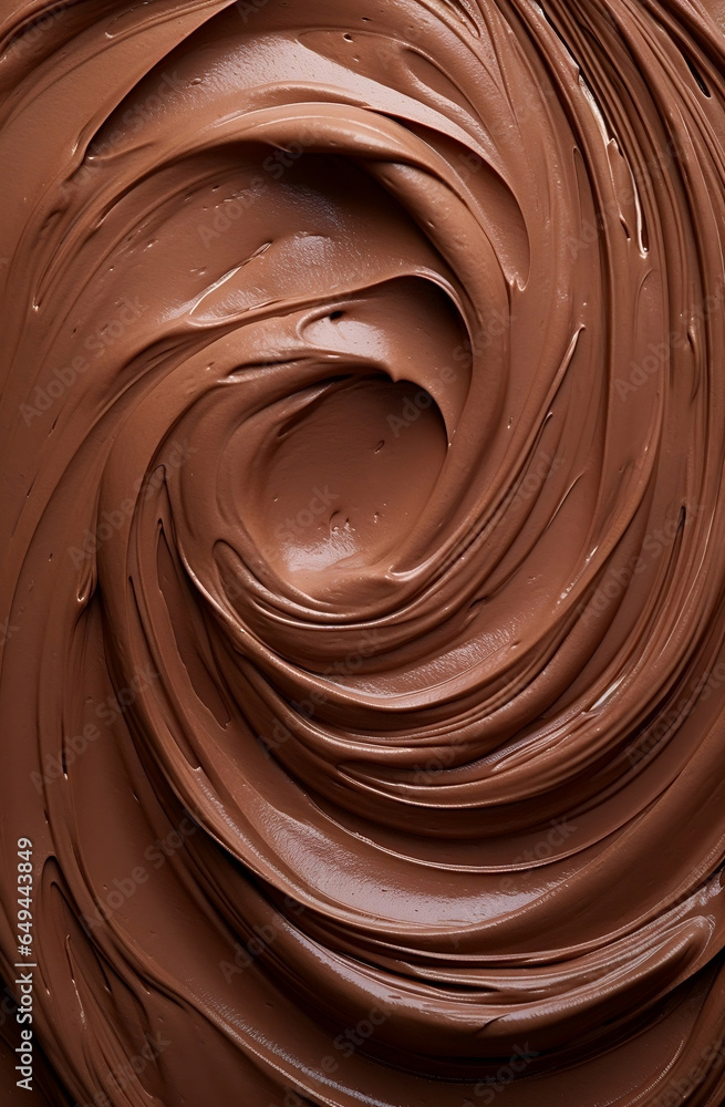 Close up of a chocolate frosting Close up of a chocolate frosting