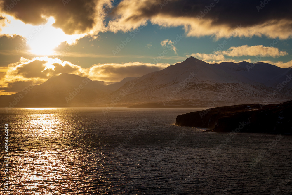 Sonnenuntergang in Island