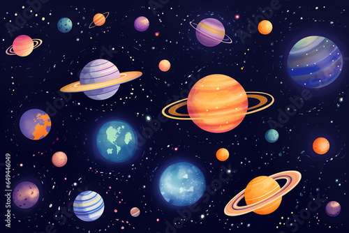 vector lovely hand drawn galaxy
