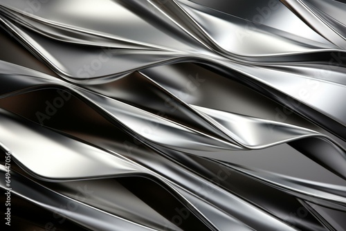 Background of shiny aluminum metal. Generative AI