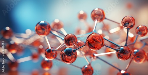 images of the molecule structure from chemistry in the style of bokeh