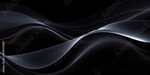Black Diamond Crystal Creative Abstract Wavy Texture. Screen Wallpaper. Digiral Art. Abstract Bright Surface Liquid Horizontal Background. Ai Generated Vibrant Texture Pattern.