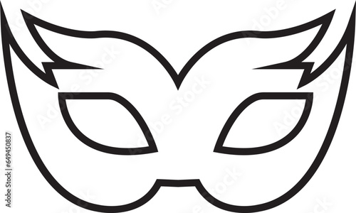 Masquerade vector icon on white background. Comic and tragic mask icon