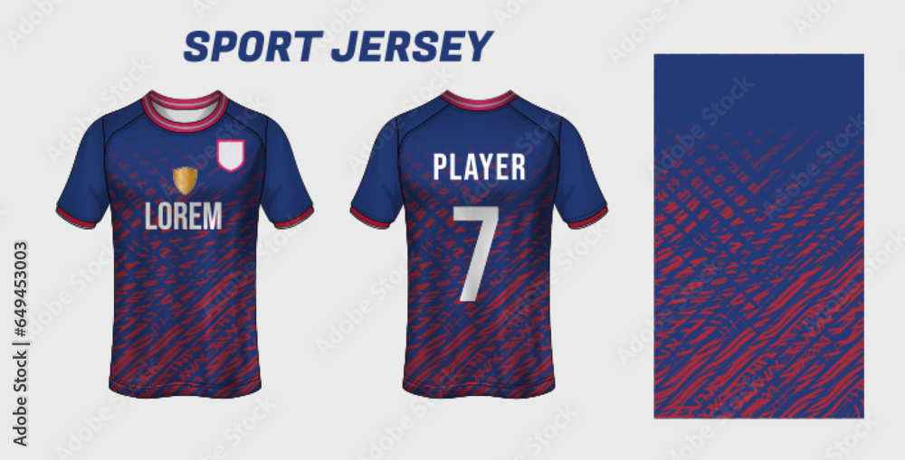 Fototapeta premium Sport jersey design fabric textile for sublimation