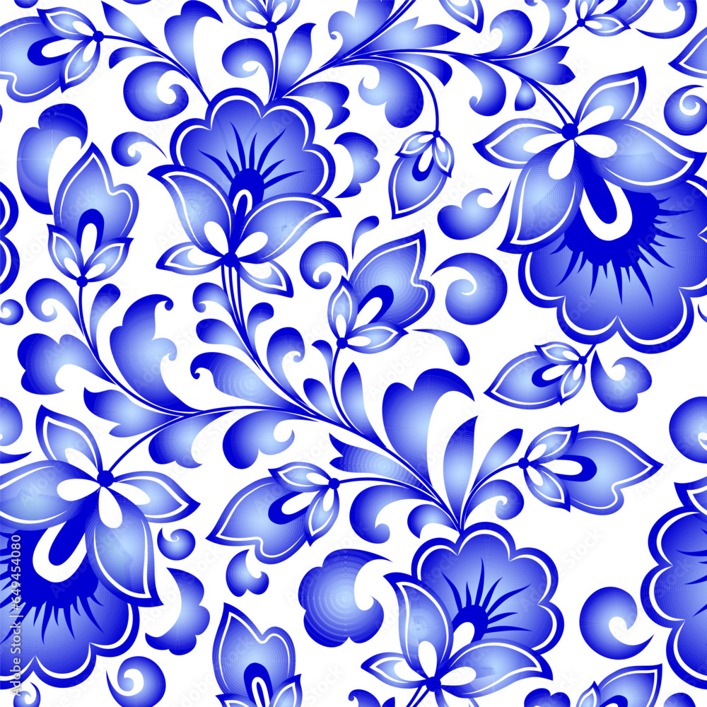 Blue seamless pattern. Vector illustration Blue seamless pattern. Vector illustration
