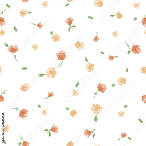 spring flowers seamless pattern