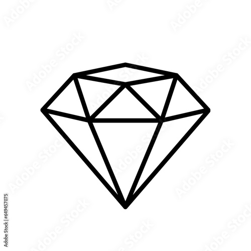 diamond isolated on white - vector icon