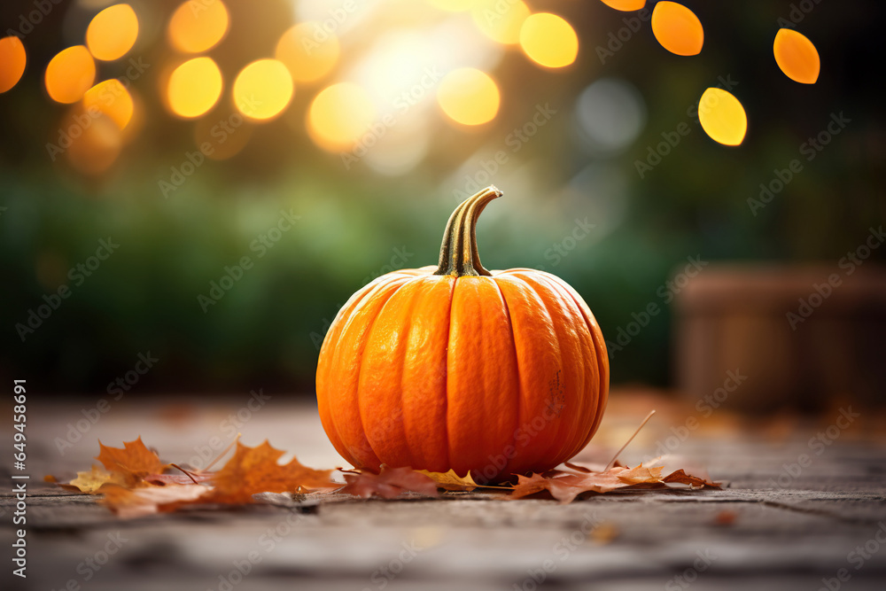 A pumpkin with a blurred background A pumpkin with a blurred background