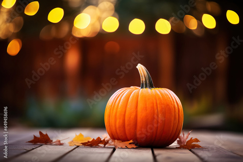 A pumpkin with a blurred background