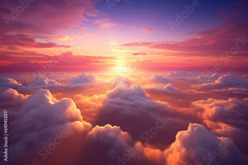 amazing sunset sky and clouds from above © AI_images