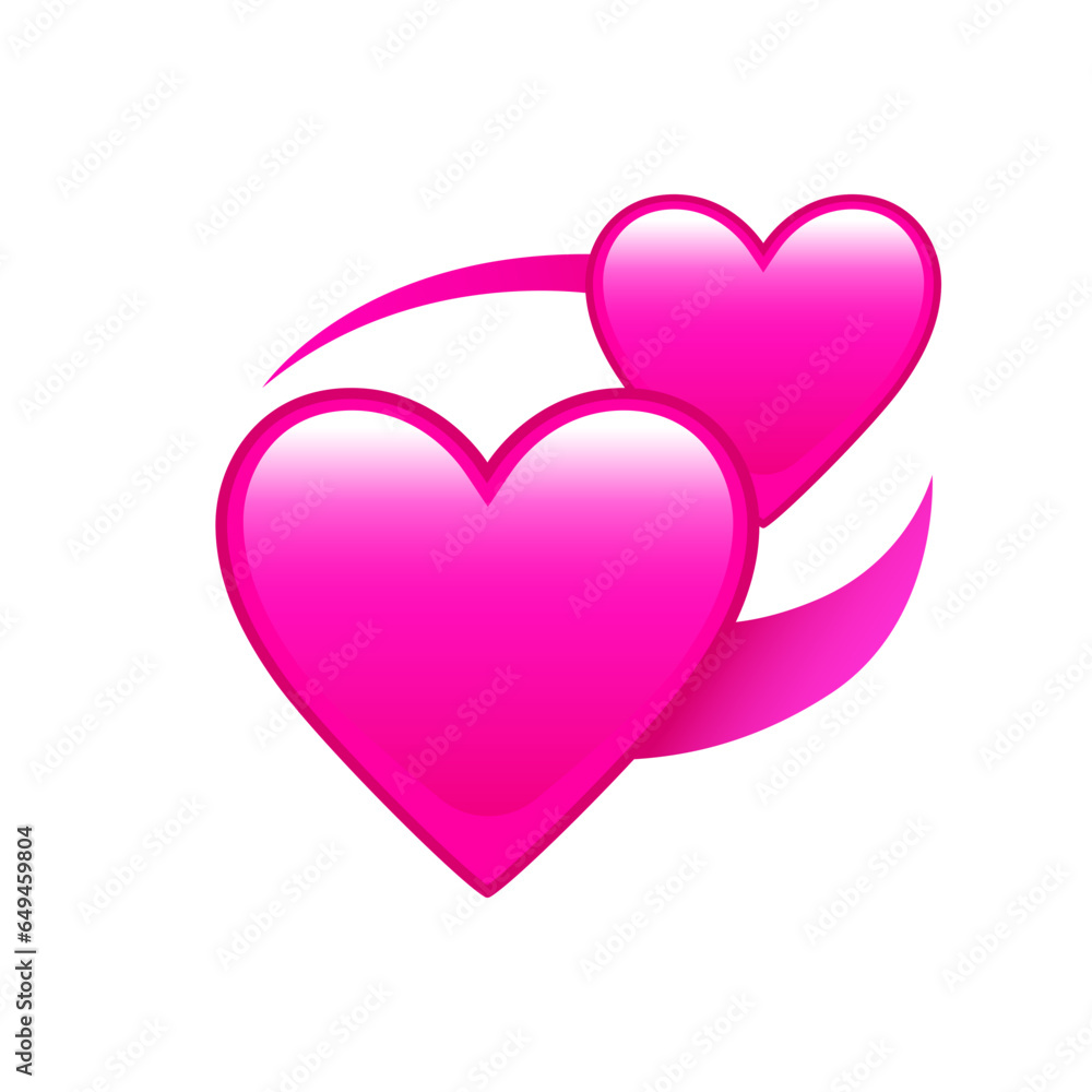 Revolving Pink Hearts Love Emoji Icon Object Symbol. Vector emoticon. Gradient Vector Illustration Clip Art Design Revolving Pink Hearts Love Emoji Icon Object Symbol. Vector emoticon. Gradient Vector Illustration Clip Art Design