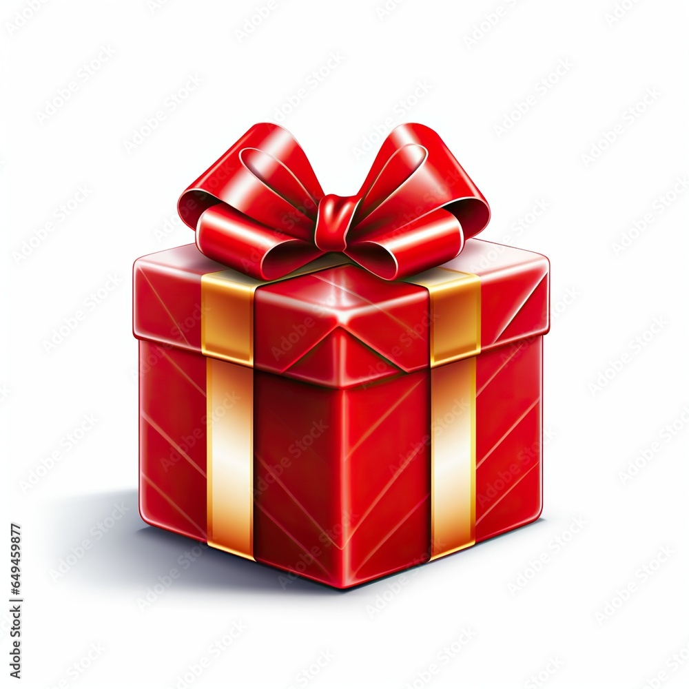 Obraz premium Christmas Gift box on white background