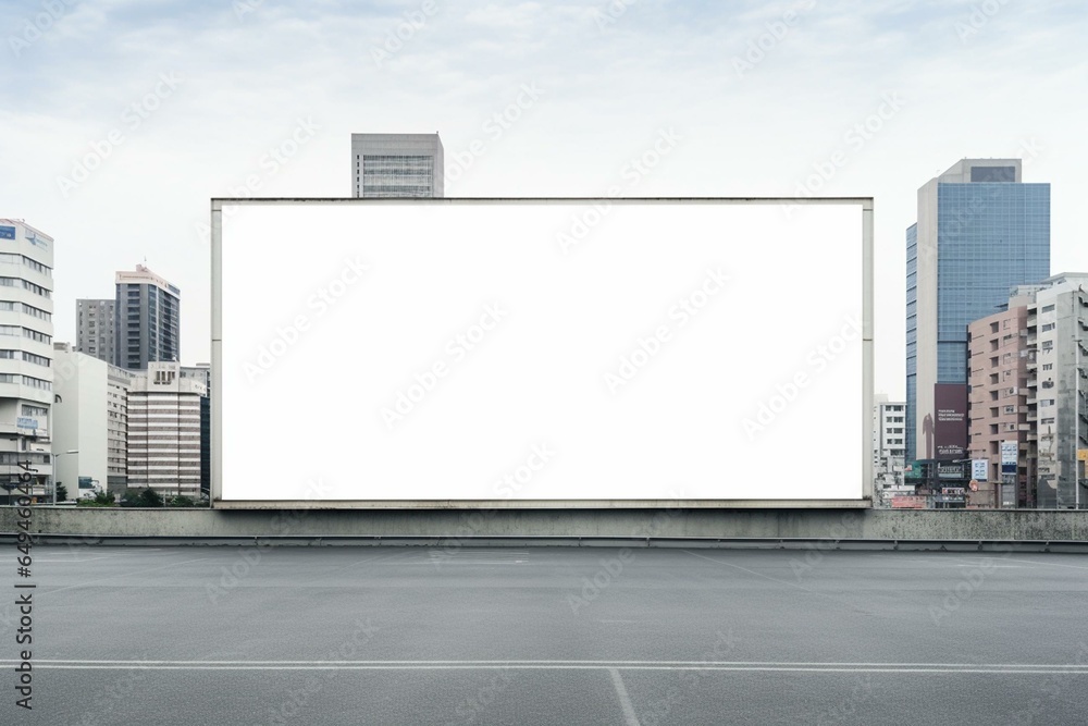 Empty billboard for promoting. Generative AI