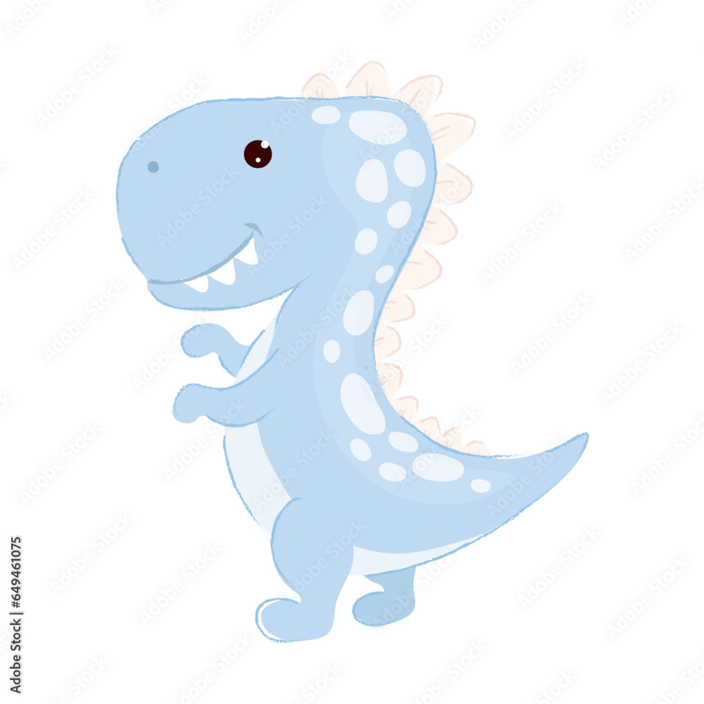 Funny little dinosaur. Vector graphics. Funny little dinosaur. Vector graphics.