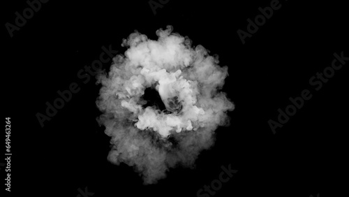 Small white smoke ball isol...