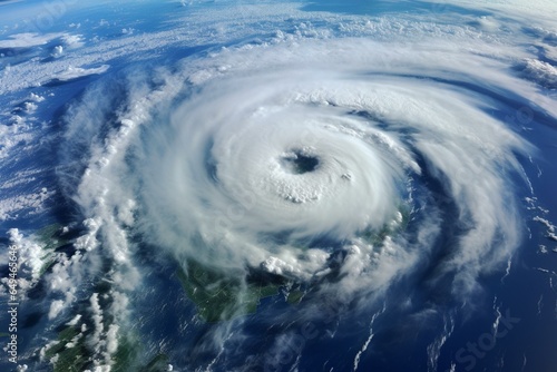 Satellite view of hurricane Matthew. Generative AI