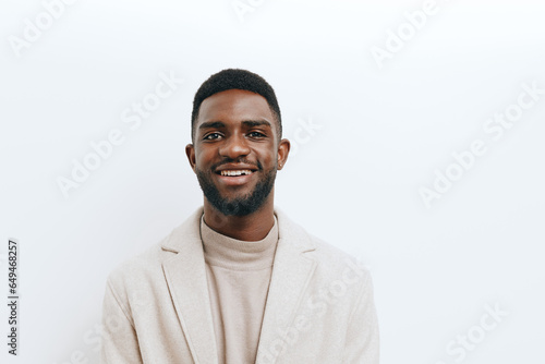 man portrait american american expression fashion black background african guy person african adult