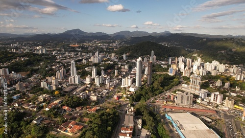 aerial view of Blumenau city state of Santa Catarina, south of Brazil, photo