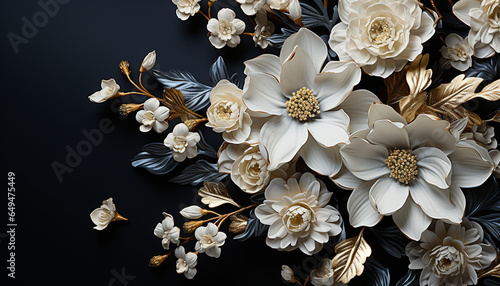 Nature elegance in a bouquet of blossoms, a romantic gift generated by AI © Gstudio