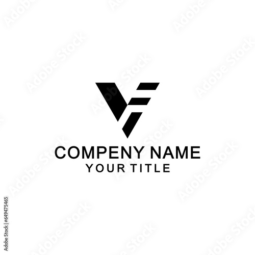 fv letter vector logo abstract
