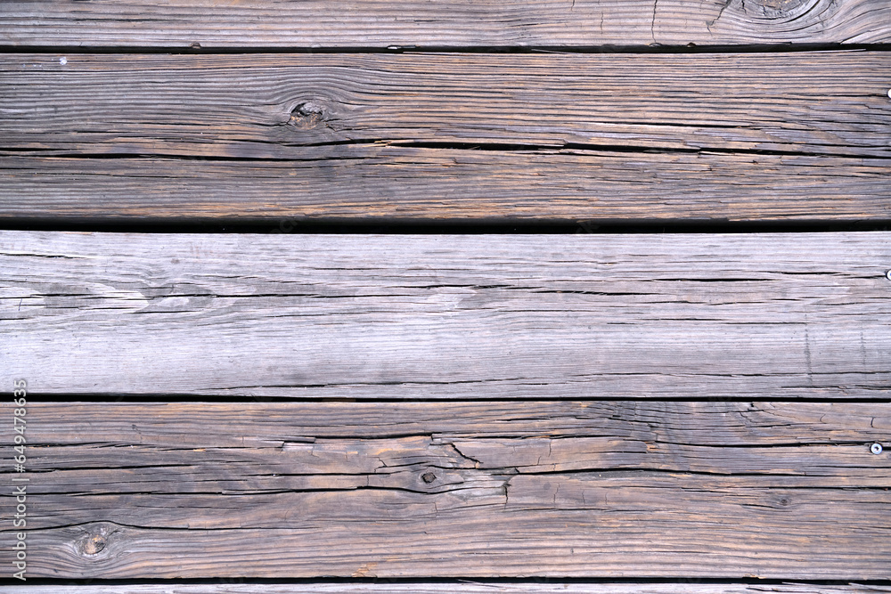 Wooden background from old faded boards.