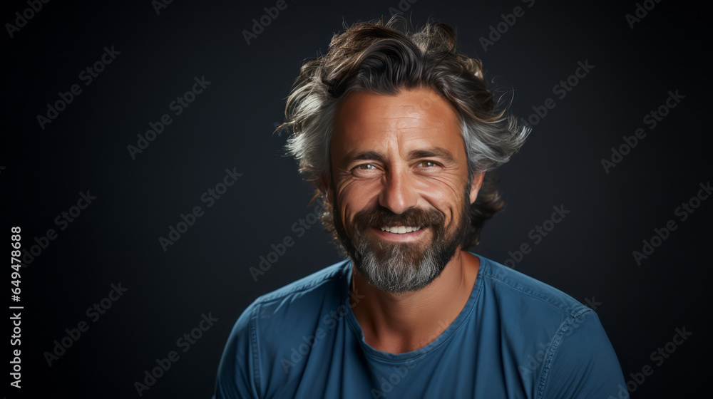 portrait of attractive adult man isolated