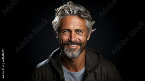 portrait of attractive adult man isolated