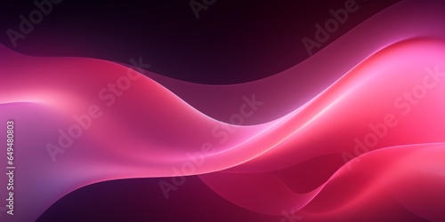 Pink LED Creative Abstract Wavy Texture. Screen Wallpaper. Digiral Art. Abstract Bright Surface Liquid Horizontal Background. Ai Generated Vibrant Texture Pattern.