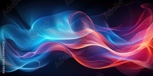 Abstract background with wispy smoke design. Generative AI © piai